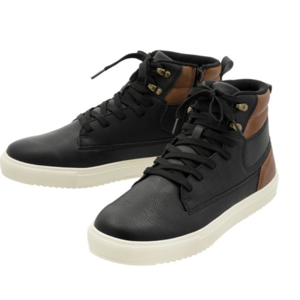 Black and Brown High-Top Esmara Men's Sneakers - Classic Casual